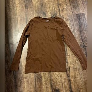 Brown Long Sleeve Top